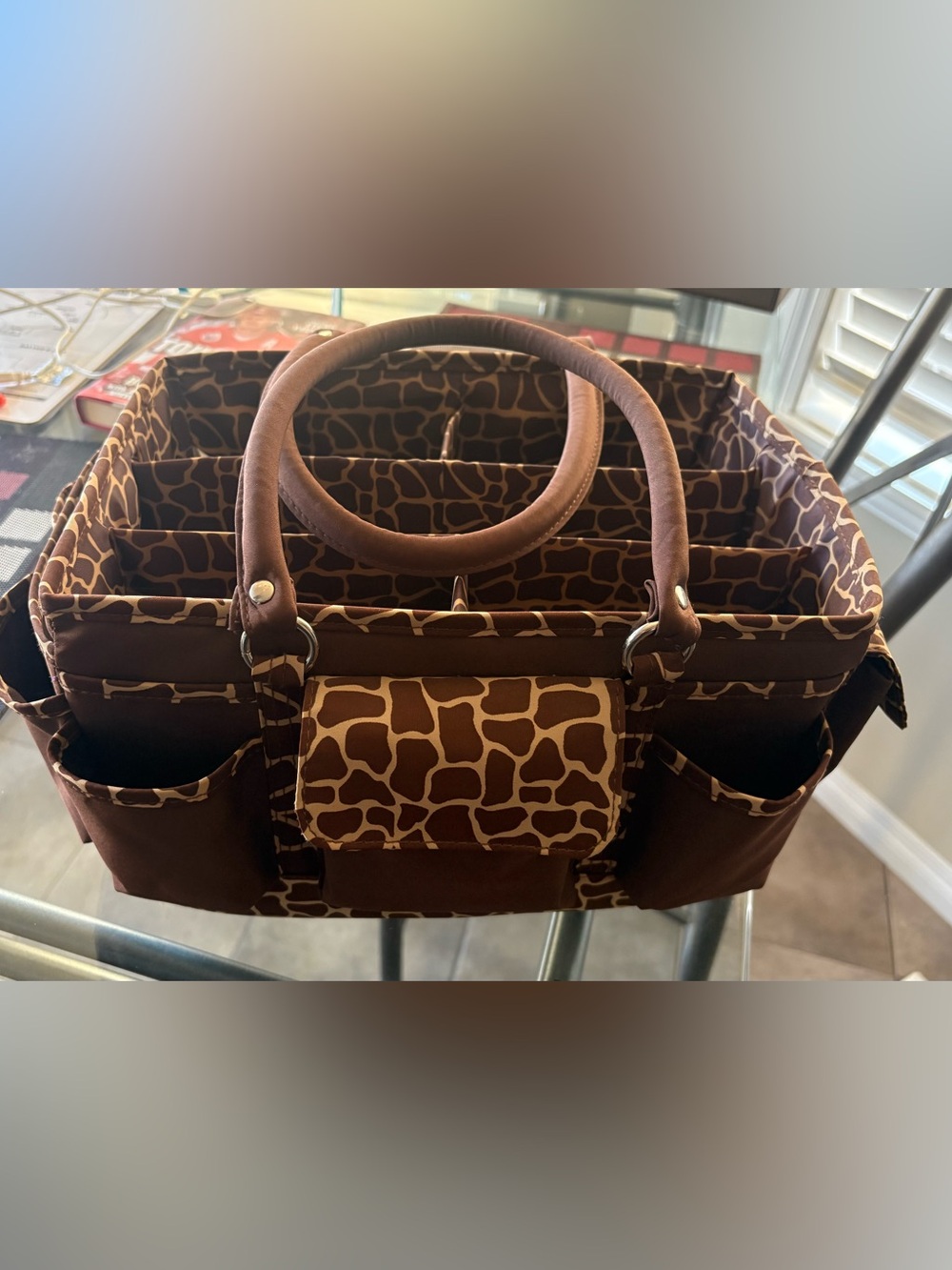 Giraffe Print Art/Craft Tote Bag